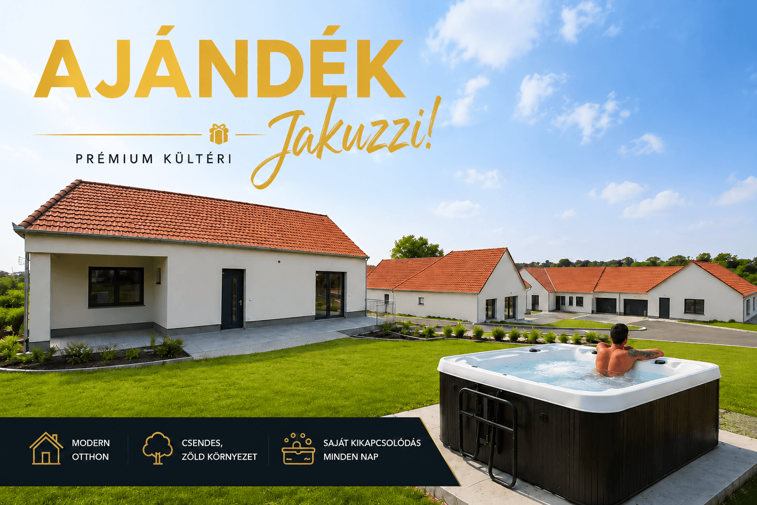 Az első két vásárlónak prémium kültéri jakuzzi ajándék